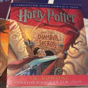 Harry Potter and the Chamber of Secrets Audiobook - Red and Blue Cover